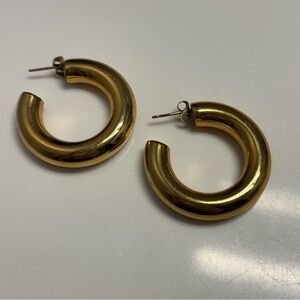 Chunky Gold Hoop Earrings